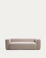 Kave Home 3-Sitzer-Sofa Blok in beiger Chenille, 240 cm