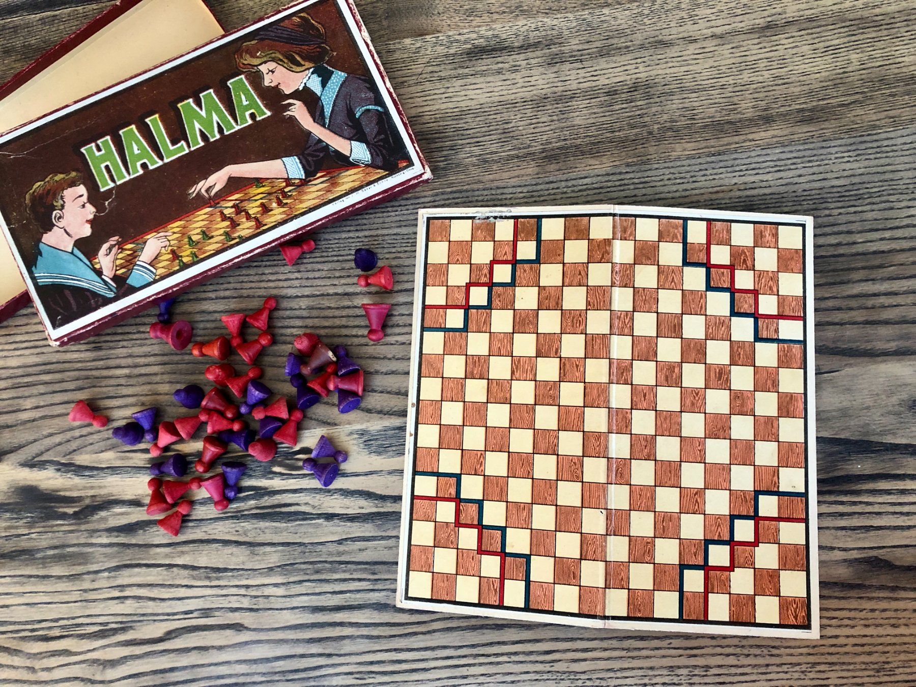 Giochi: Antikes Halma Spiel Brettspiel – Usato da Berg am Irchel venduto da Zweiti_Chance 2