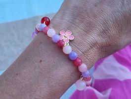Hübsches Armband mit Chalcedon  und Lavendelquarz
