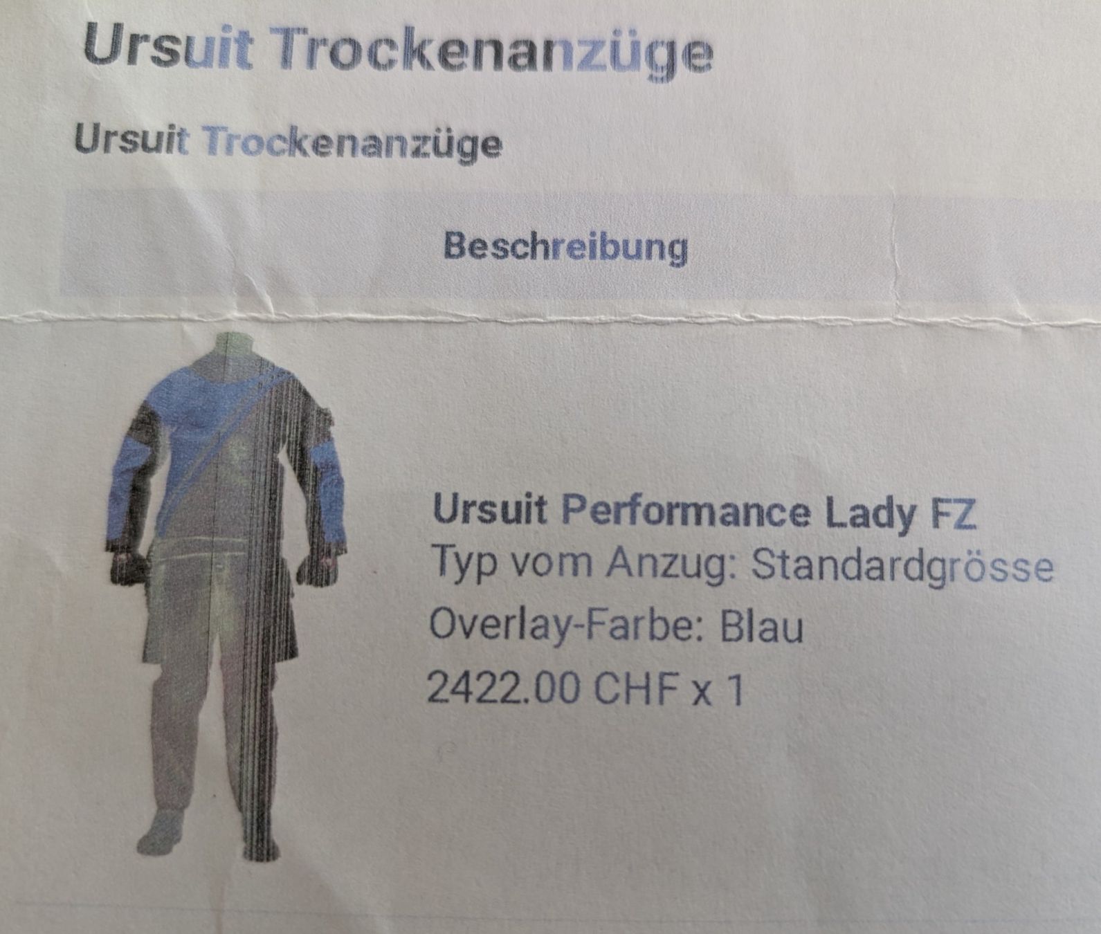 Mute per immersioni: Trockentauchanzug Ursuit – Nuovo (secondo la descrizione) da Zollikerberg venduto da WiCla01 7