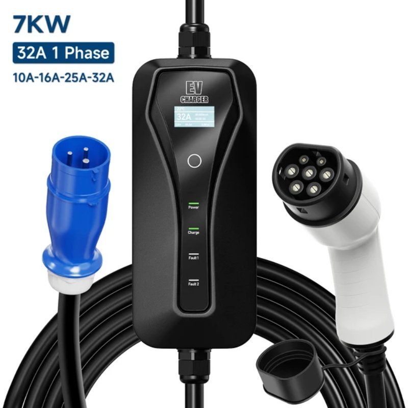 Caricabatterie: 7KW 32A E-Auto Tragbare EV-Ladekabel Typ2 CEE Plug – Nuovo e nell'imballaggio originale da Malans GR venduto da BUYBEST-Schweiz