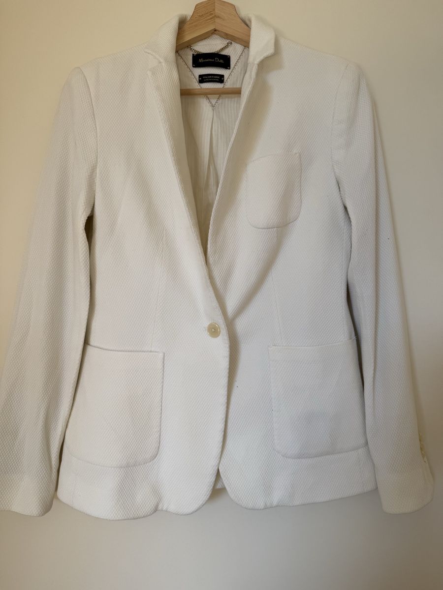 Massimo Dutti Vestes: Veste Massimo Dutti blanche, comme neuf, taille 38 – D'occasion à Vernier par ley_yqh9