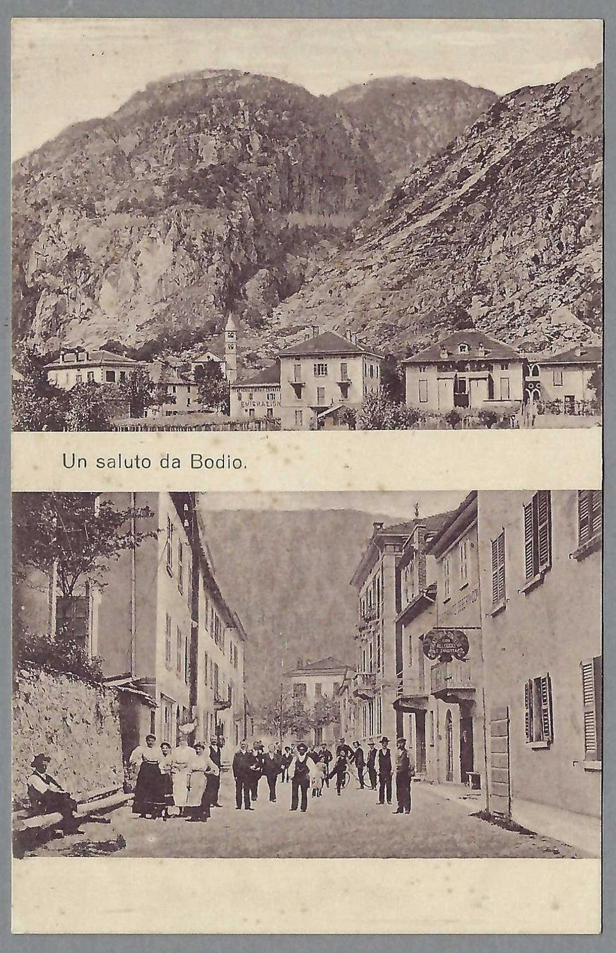 Cartoline postali: BODIO, FP-0 BELL'INTERNO ANIMATO – Usato da Pura venduto da ulisse1957