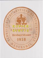Etikette - RieslingxSilvaner "Halbinsel Au" 1958 /bd
