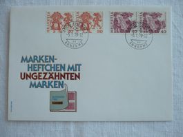 1979 FDC aus Markenheftchen, waagrechte Paare