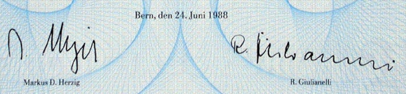 Documenti: Omni Holding AG, Bern - 1988 – Usato da Solothurn venduto da Sgasche 1