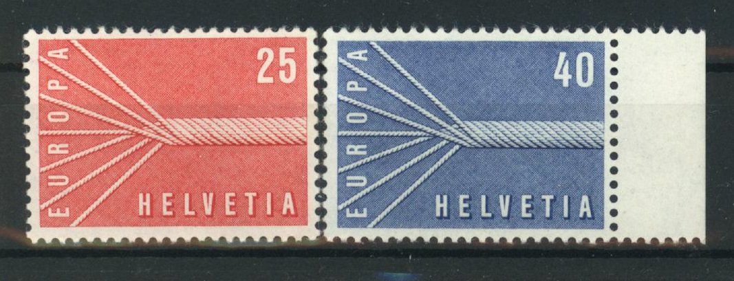 Alle Briefmarken: 1957, Europa ** – Gebraucht aus Willisau von Vollstempel