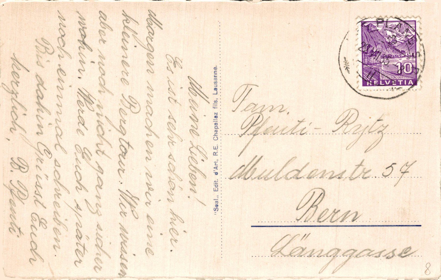 Cartoline postali: Aux Plans (Les Plan-sur-Bex) – Usato da Bronschhofen venduto da Astore 1