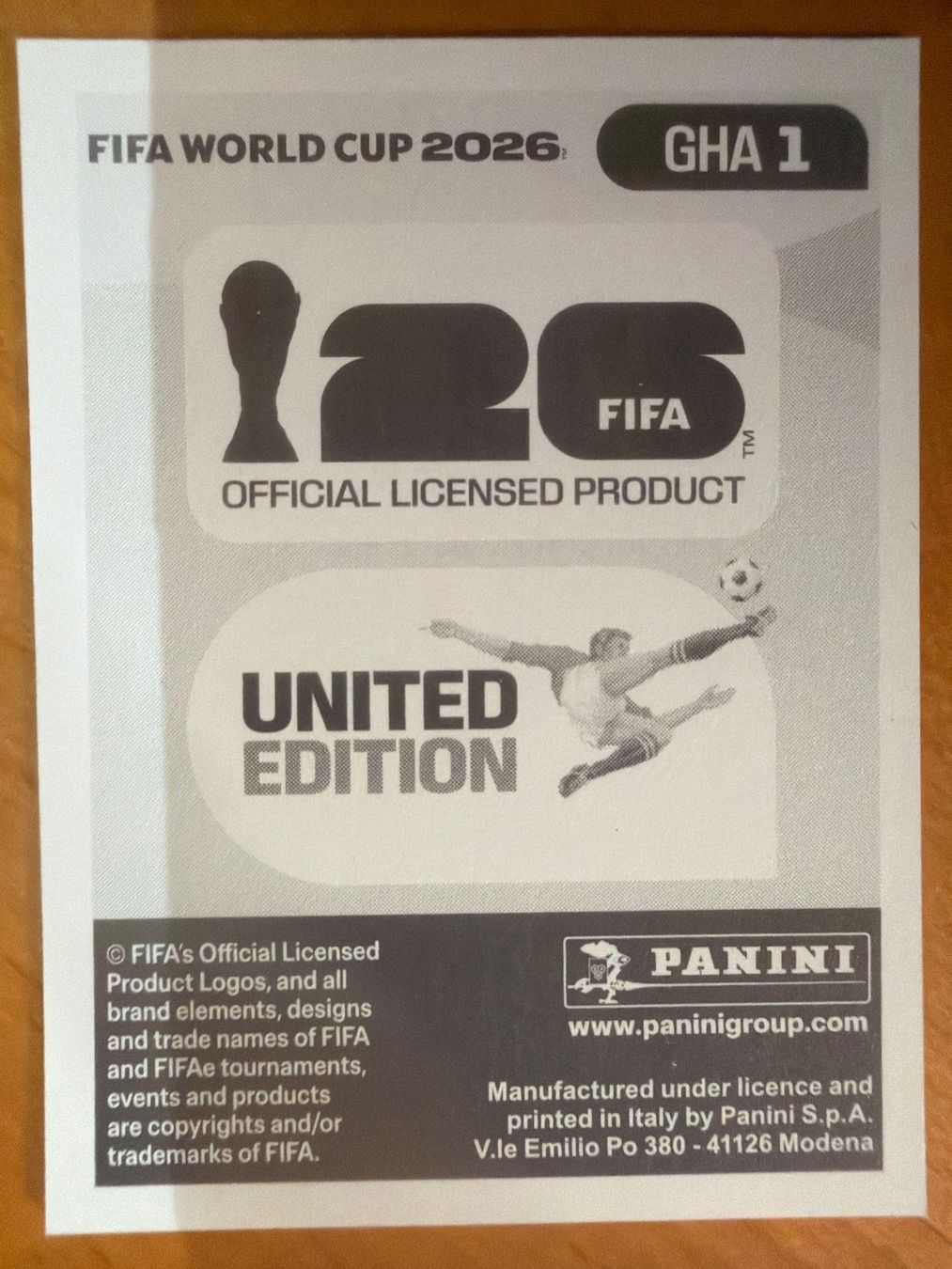 Panini Carte collezionabili: Panini GHA1 – Nuovo (secondo la descrizione) da Susten venduto da Rechnun 1