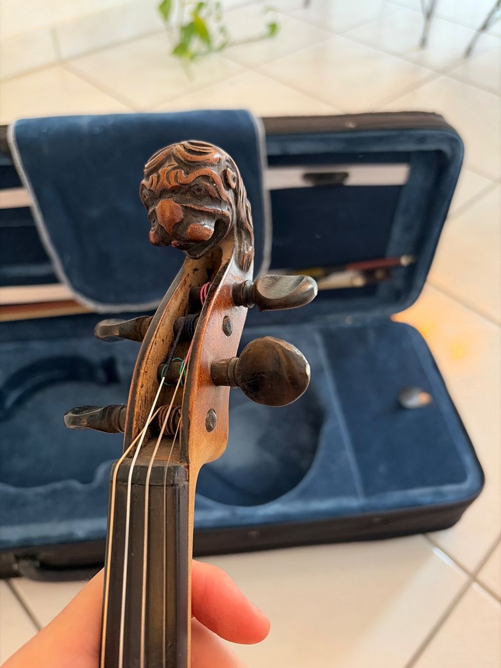 Instruments de musique: alte Geige mit Löwenkopf – D'occasion à Zürich par fabsito 1