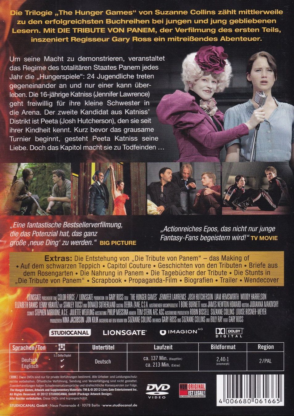 Tutti i DVDs: DVD ab Fr. 1.--, Die Tribute von Panem – Usato da Lausen venduto da Mondeo10628 1