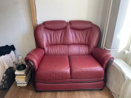 Rotes Sofa/2-er Sessel