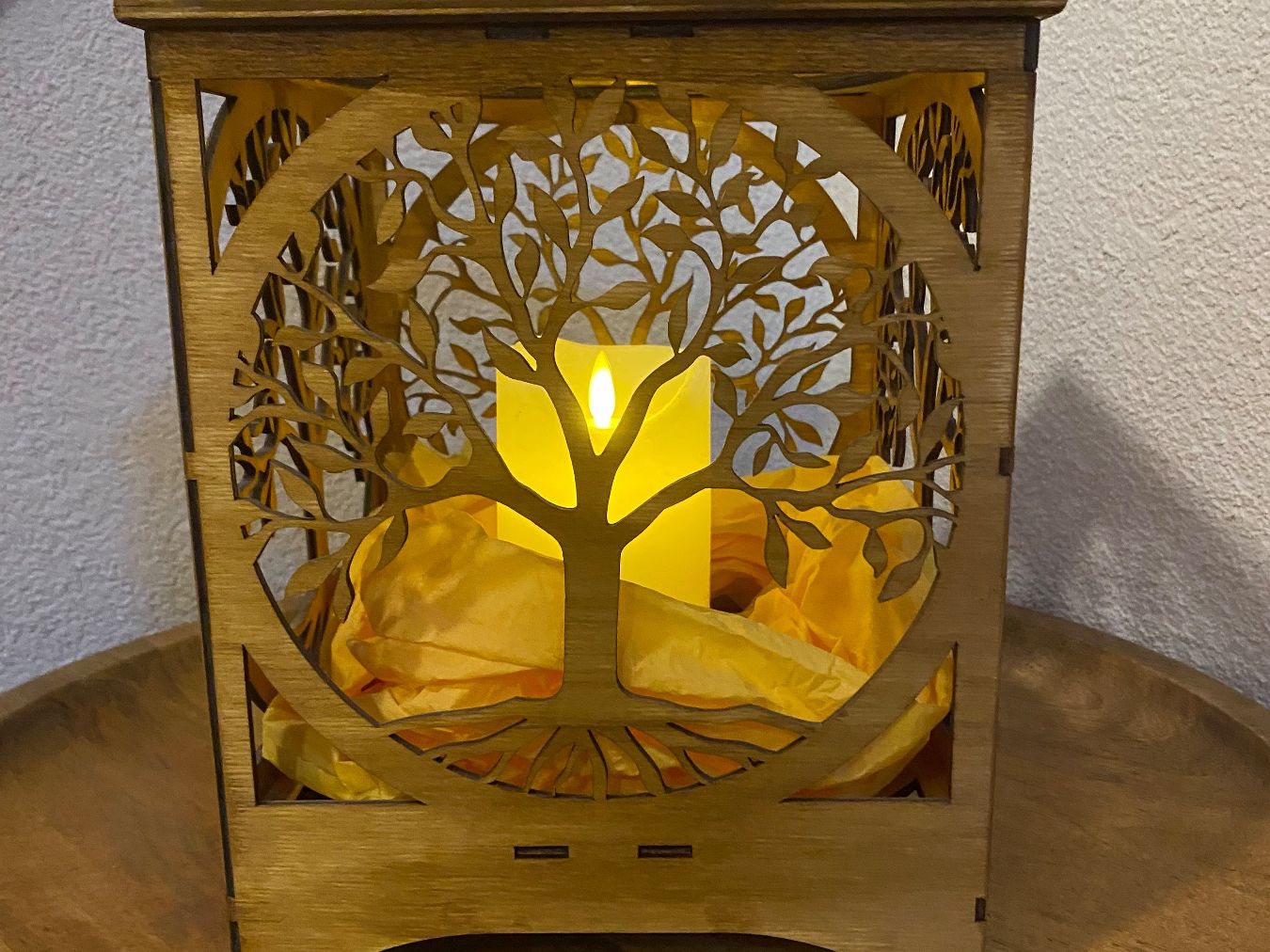 Tutte le decorazioni: Holzlaterne mit Lebensbaum – Nuovo e nell'imballaggio originale da Glashütten venduto da clheiniger