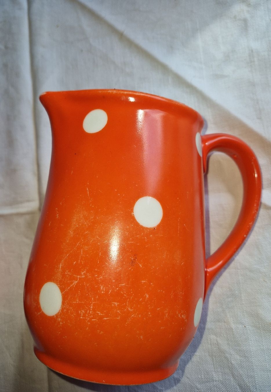Karaffen: Krug Set  orange mit Punkten gebraucht. – Gebraucht aus Willisau von mar_j55v 3