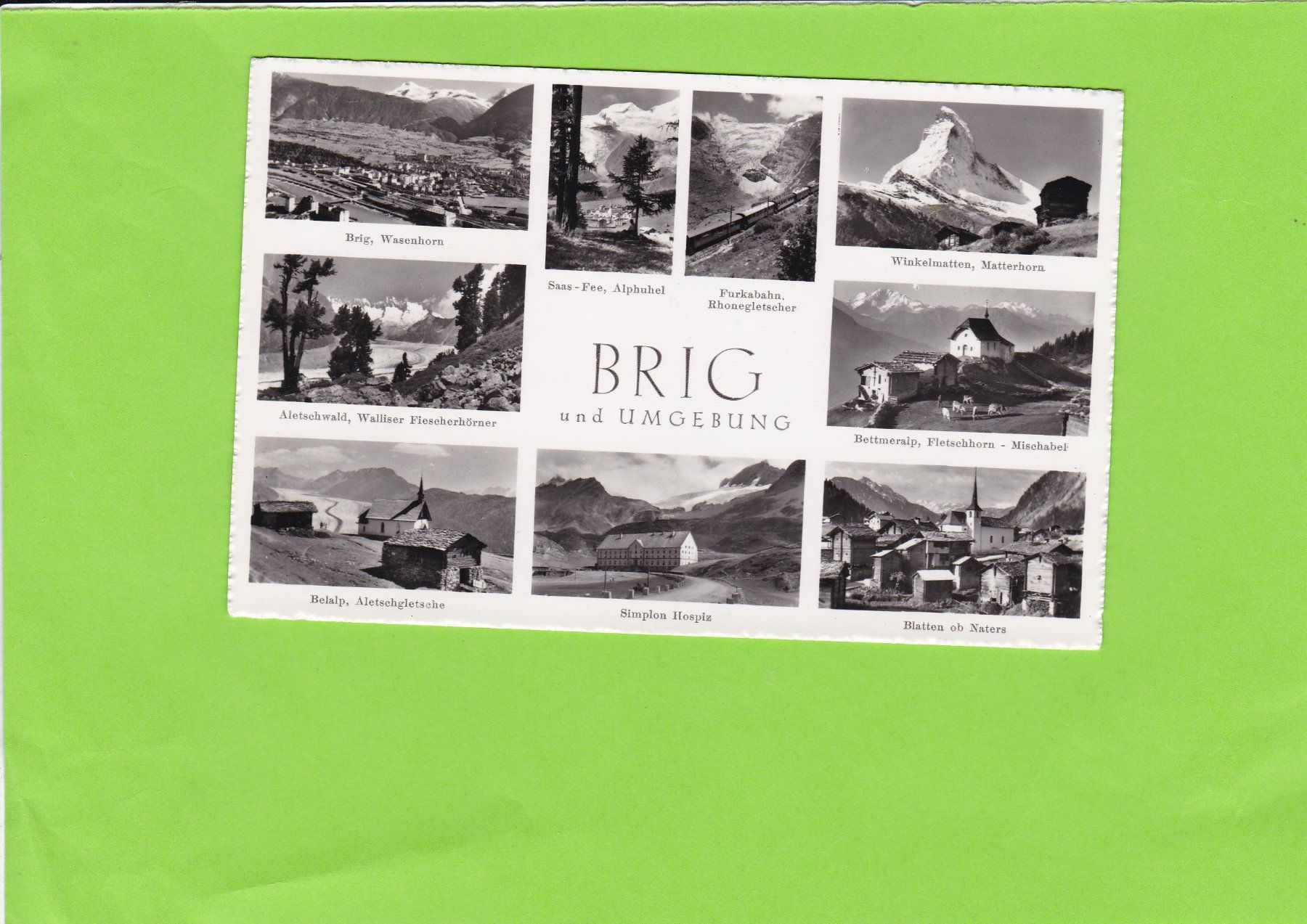 Cartoline postali: Brig und Umgebung, E. Gyger – Usato da St. Peterzell venduto da neckertal