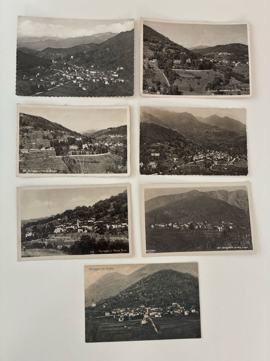 Cartoline postali: 13 Ansichtskarten Schweiz von Novaggio TI – Usato da Oftringen venduto da Cla.vD.74