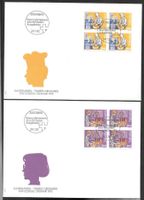 2 FDC 821 - 822 Serie Viererblöcke ET Bern 24.1.1992