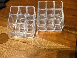 2x Make-up Organizer, transparente Kosmetik Aufbewahrung