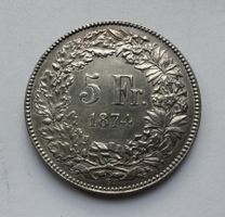 1874 5 Franken -unz
