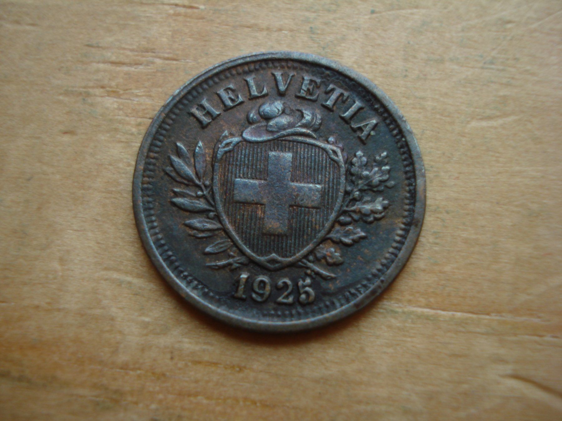 Alle Münzen: (W5) 1 Rappen 1925 – Gebraucht aus Erlach von Net-Coins