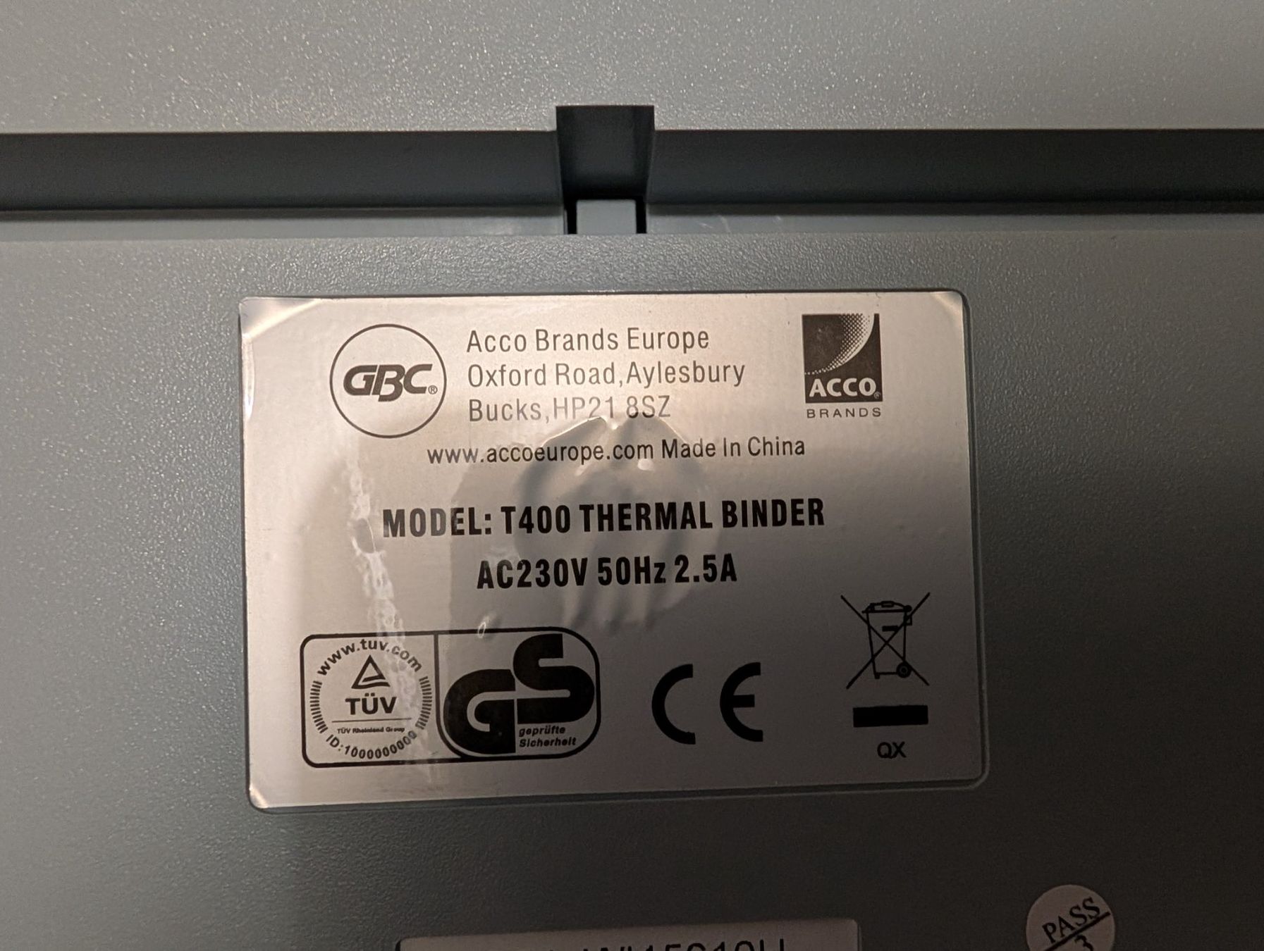 Macchine rilegatrici: GBC - ThermaBind T400 – Usato da Bremgarten b. Bern venduto da qualivendor 2
