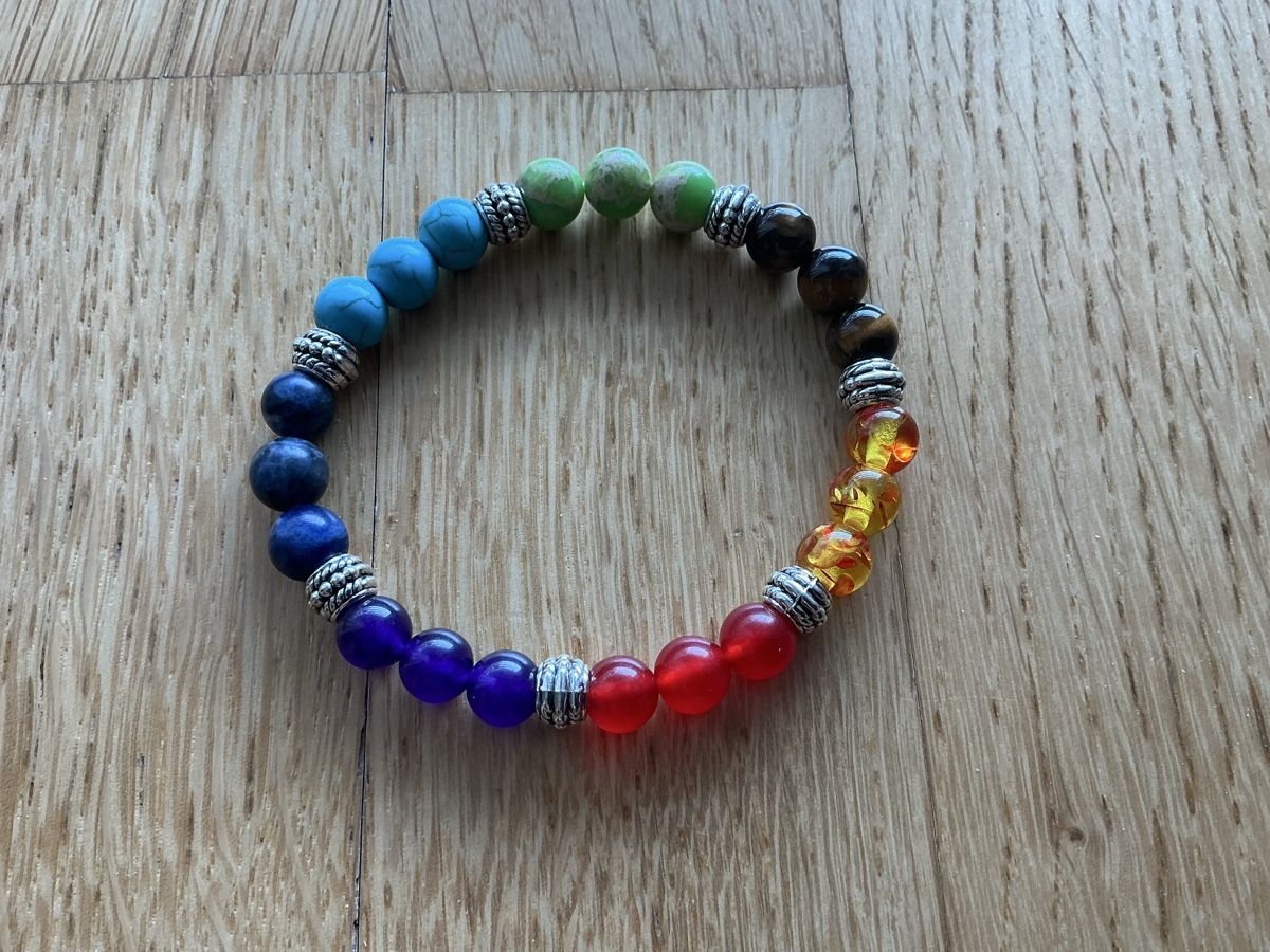 Bracciali & Braccialetti: Chakra Gemstone Bracelet - Healing Crystals – Nuovo (secondo la descrizione) da St-Prex venduto da Columbiajim 2