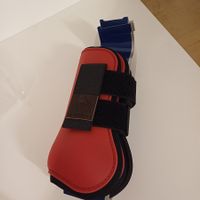 Protège-tendons cheval rouges, taille poney, NEUF