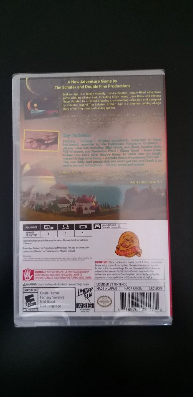 Nintendo Giochi: Broken Age - Limited Run Games – Nuovo e nell'imballaggio originale da Vilters venduto da oOLinkOo 1