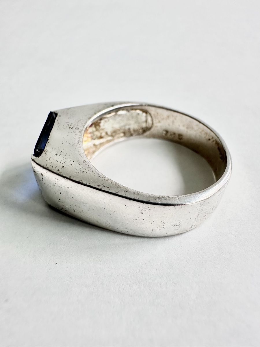 Anelli: 925 Silberring mit tiefblauem Stein/ Silverstar / Gr.  68 – Usato da Bern venduto da neon317 7