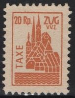 seltene 20 Rp. Fiskalmarke vom Kanton ZUG