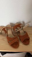 Sandalette mit Absatz orange
