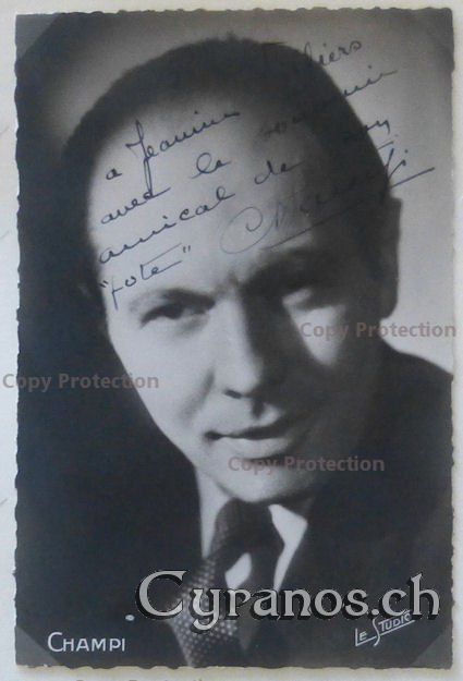 Autogramme: Roger Champi (1900-1973) Schauspieler - Autogramm – Gebraucht aus Dietikon von immortal-stars
