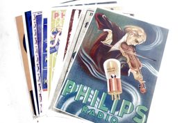 9x Repro - Vintage RADIO - WERBUNGEN / PLAKATE auf Papier