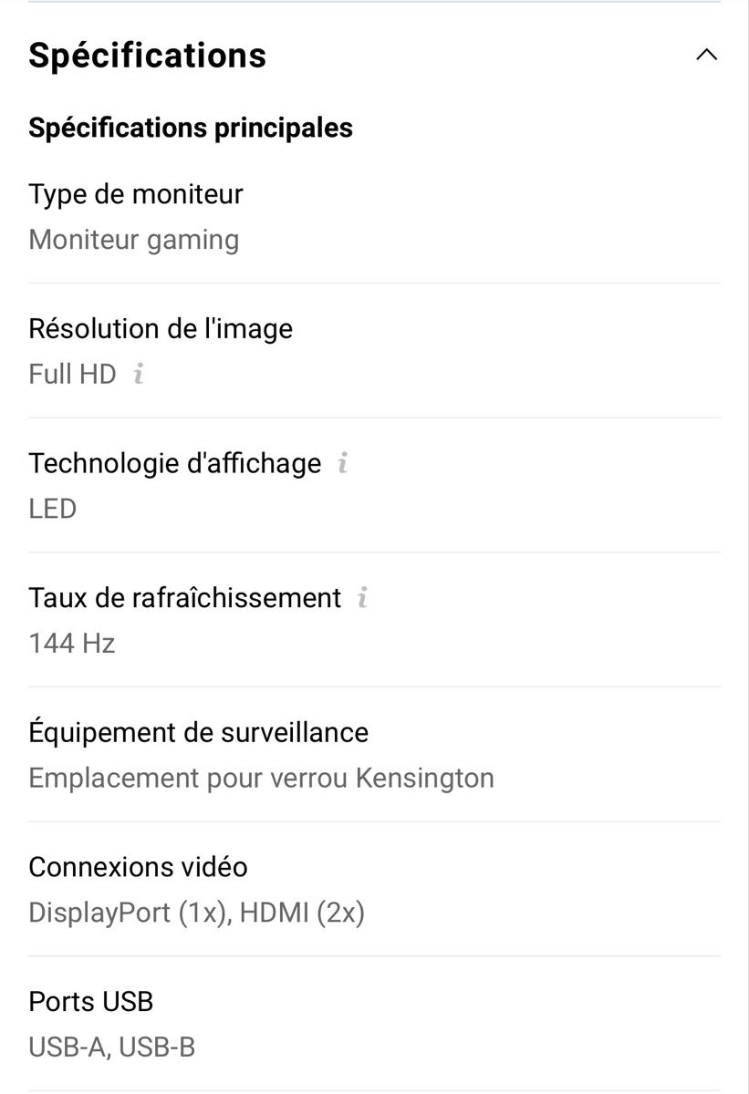 Monitor: Moniteur gaming HP Omen 25 bon état – Usato da Cointrin venduto da 3bdn28 3