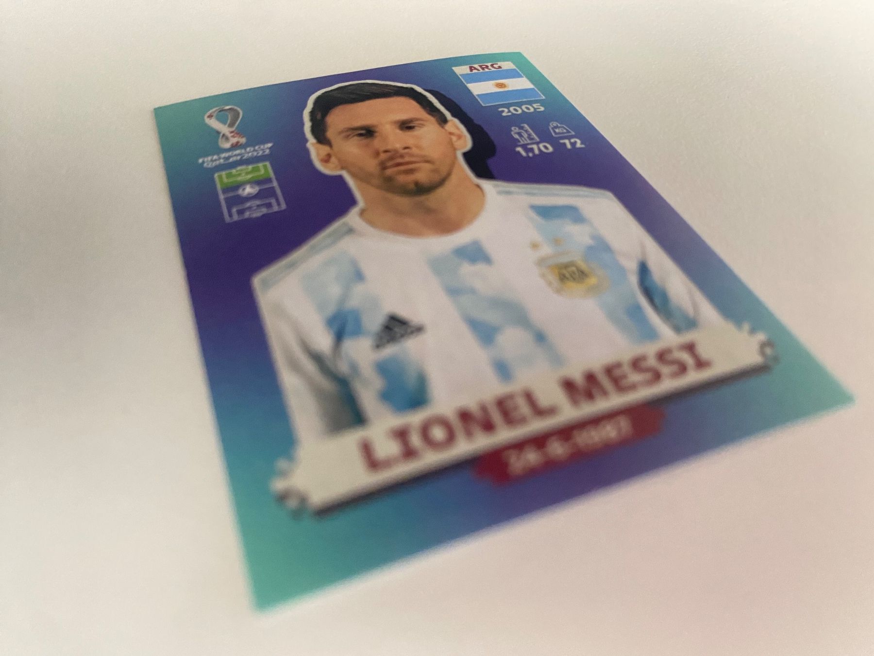 Panini Carte collezionabili: Panini Bild Messi. Argentinien WM 2022. Seltene Version – Usato da Hergiswil LU venduto da FcMalkov 1