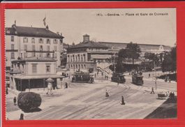 versch. Tram in Geneve   -   alte Ansichtskarte
