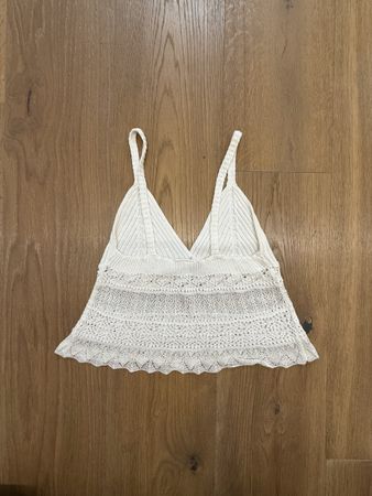 Gehäkeltes/Gestricktes Top in weiss