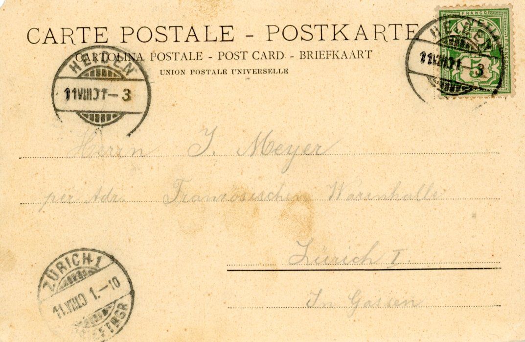 Ansichtskarten: Heiden  AR          um 1901 – Gebraucht aus Brig von Valcards54 1