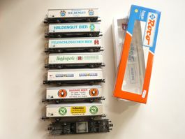 (4) ROCO CLEAN DC REINIGUNGSWAGEN 7 VARIANTEN NEUWERTIG UND