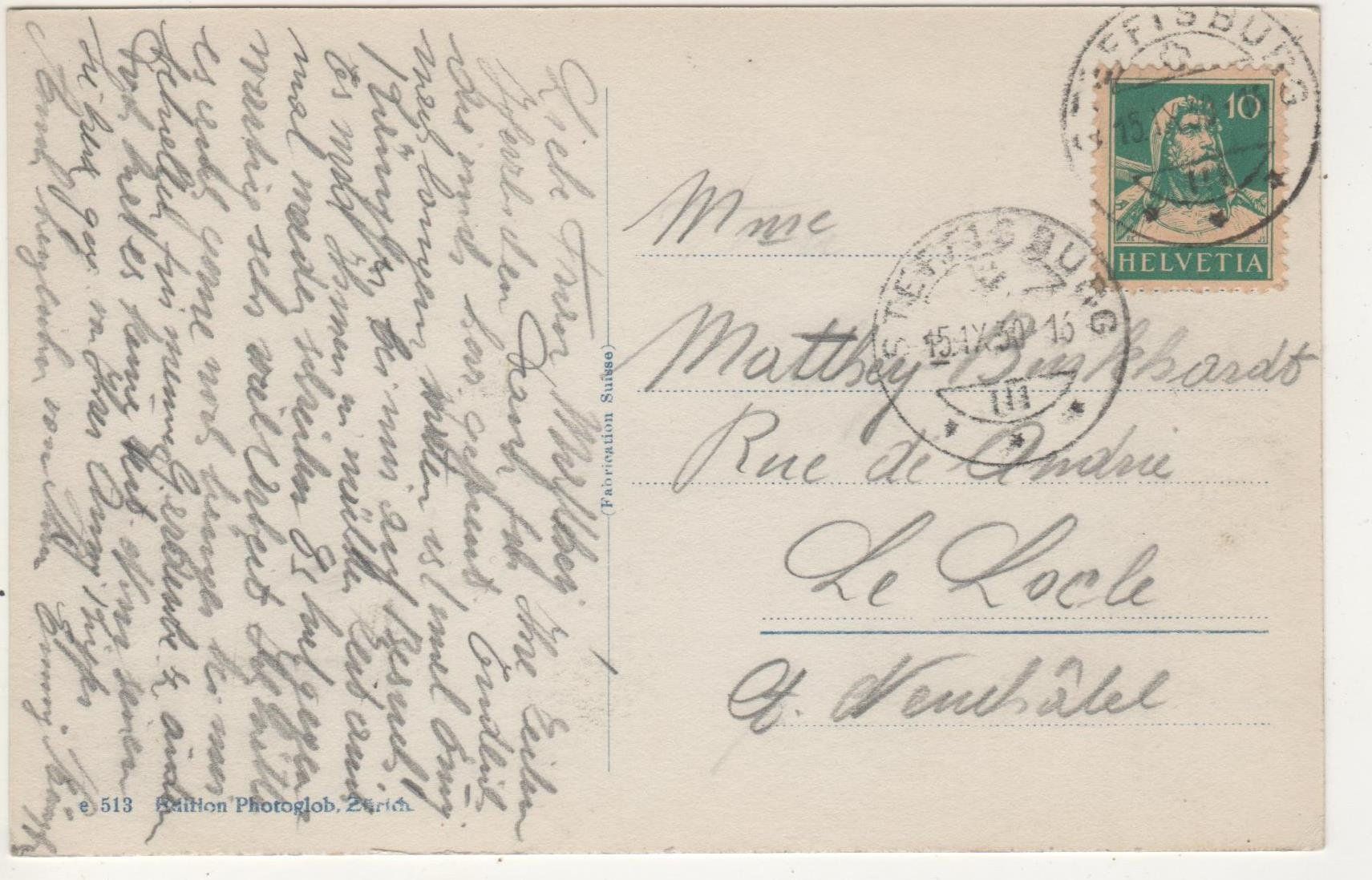 Cartoline postali: Ansichtskarte Thunersee mit Niesen und Blüemlisalp 1930 – Usato da Remetschwil venduto da Hofiii 1