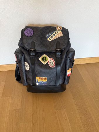 Sac à dos Coach noir avec motifs