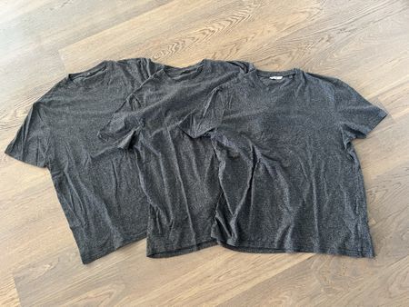 3 Shirts schwarz-meliert, Grösse L