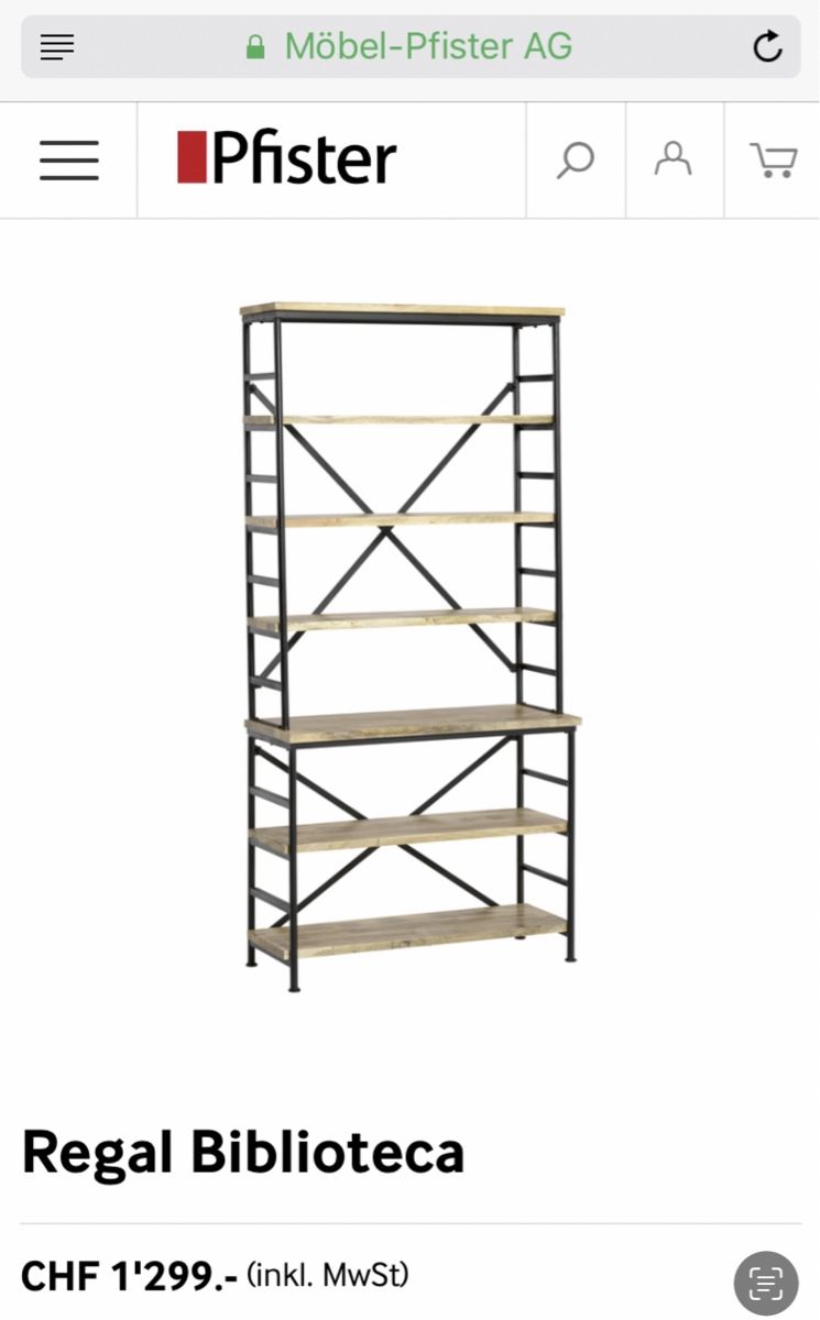 Pfister Scaffali: Industrial Design Möbel Pfister Regal – Usato da Allschwil venduto da Artur15