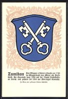 Zumikon, Wappen auf Tannen-Ornamenten, E