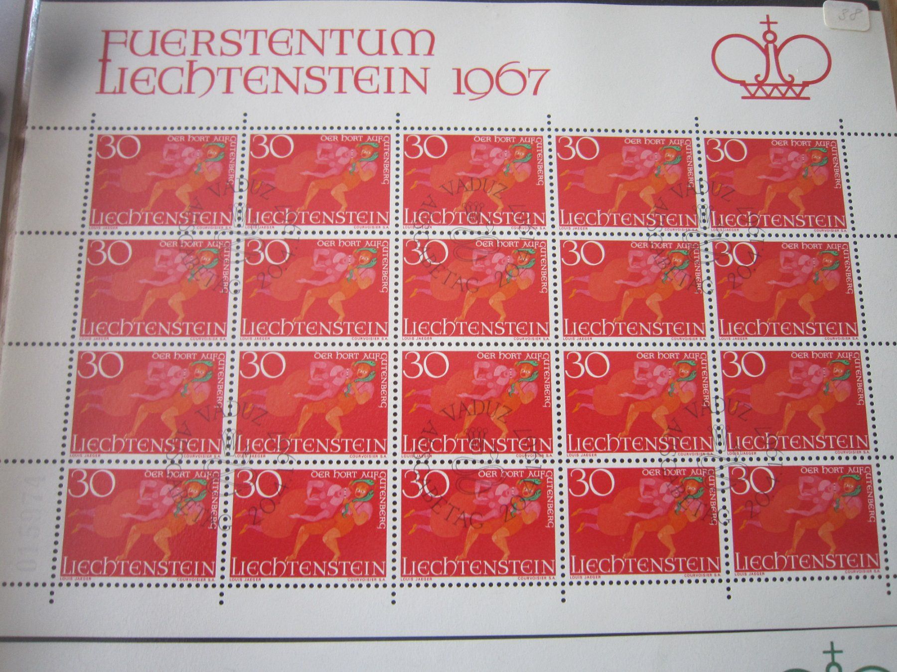 Tutti i francobolli: 1967 schöne Blöcke Lichtenstein – Usato da Giubiasco venduto da sal_9j6w 1