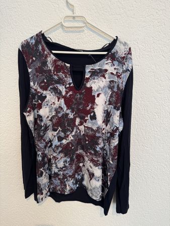 Blue Seven Sweatshirt Shirt dunkelblau rot Gr. XL