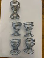 5 Eierhalter aus Metall - coquetiers