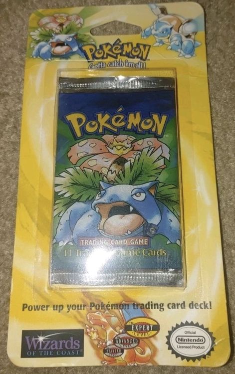 1999 Pokémon Base Set Shadowless Blister Booster Pack EMPTY (Gebraucht ...