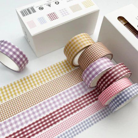 Autocollants: Washi Tape 6er Set karriert und gestreift "Basic plaid" – Neuf avec emballage d'origine à Löhningen par Fourbi18