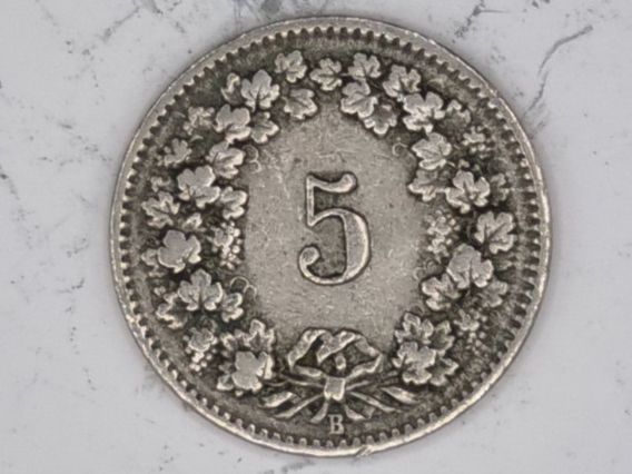 Tutti le monete: 5 rappen 1904 seltene Jahre – Usato da Bure venduto da chap981 1
